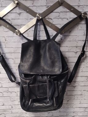 black leather backpack zippers moto Leather Zipper Backpack